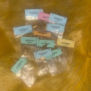 24K Layered Gold nugget chains & charms~ NWT ~ lot of 12 pieces